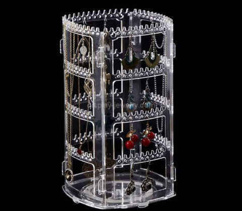 Custom acrylic rotating earring display stand