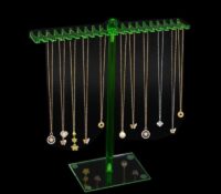 Custom acrylic necklaces stand with bilateral hooks NDJ-1011 Custom acrylic necklaces stand with bilateral hooks