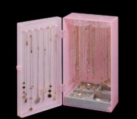 Custom acrylic necklace holder organizer box with hooks NDJ-1012 Custom acrylic necklace holder organizer box with hooks