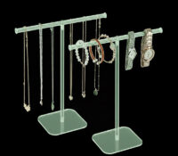 Custom acrylic T bar necklace bracelet display stand ODJ-309 Custom acrylic T bar necklace bracelet display stand