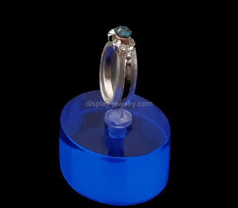 Custom round acrylic rings display block