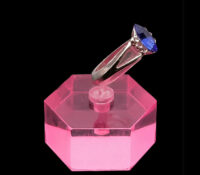 Custom hexagon acrylic rings display block RDJ-481 Custom hexagon acrylic rings display block