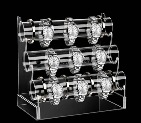 Custom acrylic watches holder with 3 tier racks