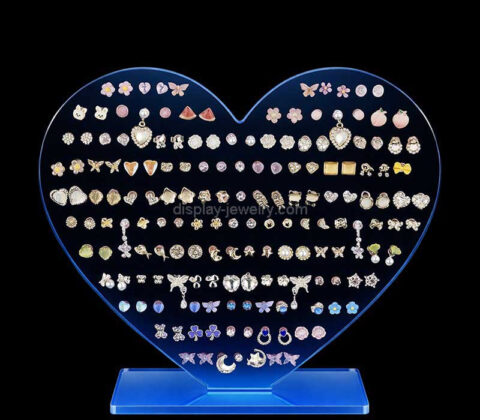 Custom acrylic heart shaped earring holder stand