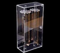 Custom acrylic dust-proof necklaces display stand box NDJ-1018 Custom acrylic dust-proof necklaces display stand box