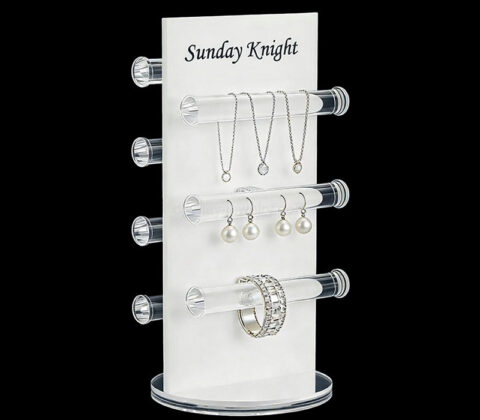 Custom acrylic rotating jewelry display stands