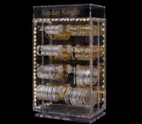Custom acrylic retail jewelry LED display stand case ODJ-314 Custom acrylic retail jewelry LED display stand case