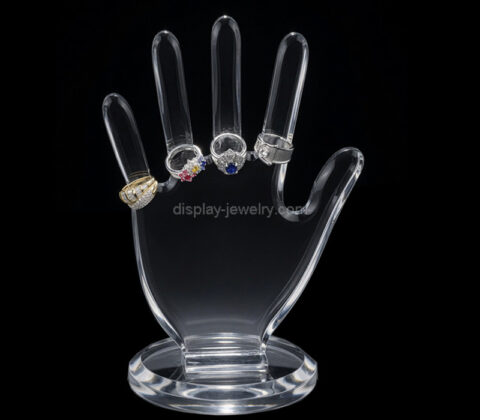 Custom acrylic hand shaped ring display stand