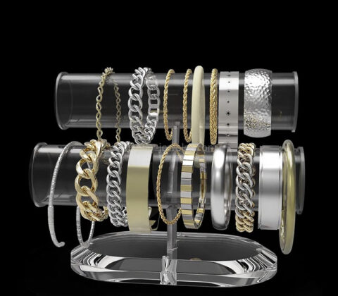 Custom plexiglass T bar bangle bracelet display stand