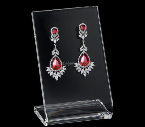 Custom acrylic L shaped earring display stand holder