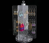 Custom acrylic rotating earring display holder stand EDJ-746 Custom acrylic rotating earring display holder stand