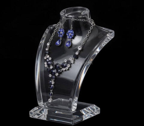 Custom acrylic countertop necklace display holder stand