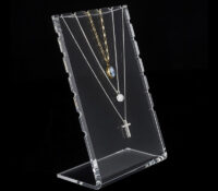 Custom acrylic L shape necklaces display holder stand NDJ-1024 Custom acrylic L shape necklaces display holder stand