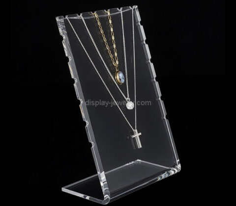 Custom acrylic L shape necklaces display holder stand