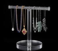 Custom acrylic T bar necklaces display holder stand NDJ-1025 Custom acrylic T bar necklaces display holder stand
