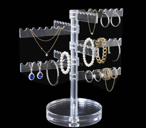 Custom acrylic jewelry display hangers stand