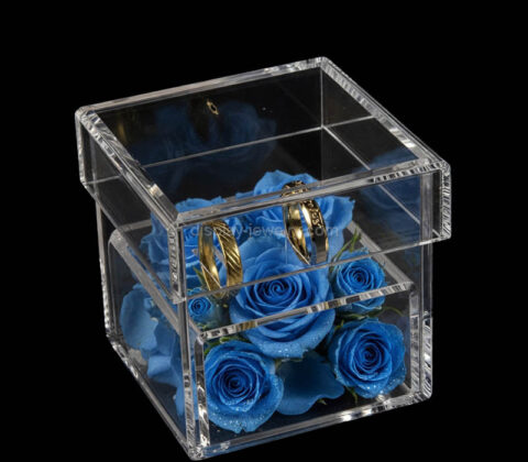 Custom acrylic wedding ring display case