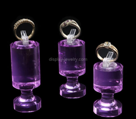 Custom acrylic wine glass shaped ring display stands