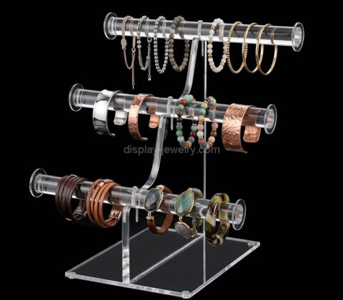 Custom plexiglass 3 tiers bracelets bangles display racks