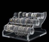 Custom acrylic 3 tiers bracelets bangles display stands BDJ-487 Custom acrylic 3 tiers bracelets bangles display stands