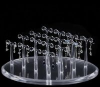Custom acrylic earring display stand with base EDJ-751 Custom acrylic earring display stand with base