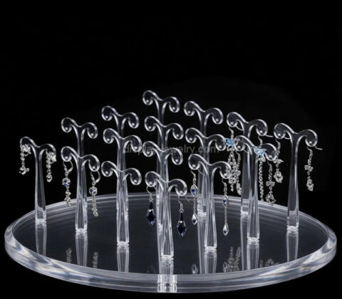 Custom acrylic earring display stand with base
