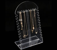 Custom acrylic L shaped necklaces display holder stand NDJ-1026 Custom acrylic L shaped necklaces display holder stand