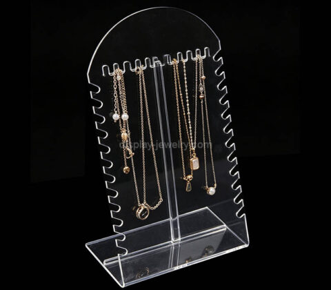 Custom acrylic L shaped necklaces display holder stand