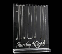 Custom acrylic vertical necklaces display holder stand NDJ-1027 Custom acrylic vertical necklaces display holder stand