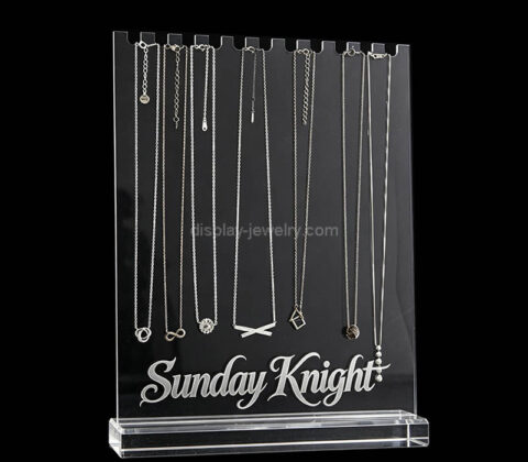 Custom acrylic vertical necklaces display holder stand
