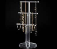 Custom acrylic T bar necklaces display stand NDJ-1029 Custom acrylic T bar necklaces display stand