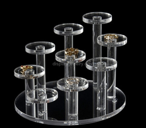 Custom acrylic ring display stand round holders