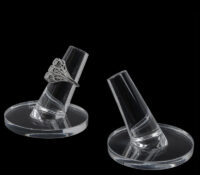 Custom acrylic ring display stand with round base RDJ-498 Custom acrylic ring display stand with round base