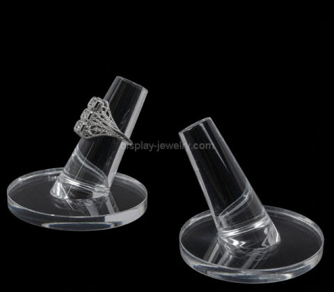 Custom acrylic ring display stand with round base