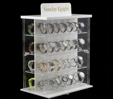 Custom acrylic locking watch display cabinet