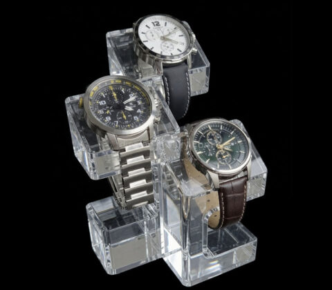 Custom acrylic exhibition watches display stand block