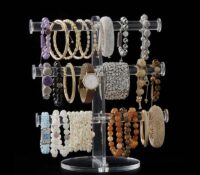Custom acrylic 3 tiers bracelets bangle display stand BDJ-491 Custom acrylic 3 tiers bracelets bangle display stand