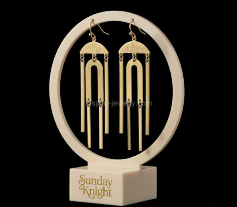 Custom acrylic earring dangler display stands with base
