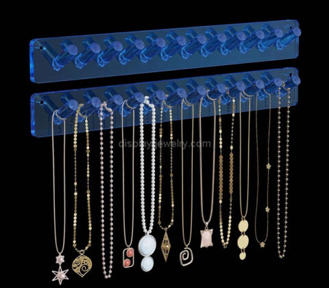 Custom acrylic wall hanging necklace jewelry holder