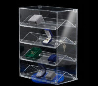 Custom acrylic rotating 4 tiers jewelry showcase ODJ-327 Custom acrylic rotating 4 tiers jewelry showcase