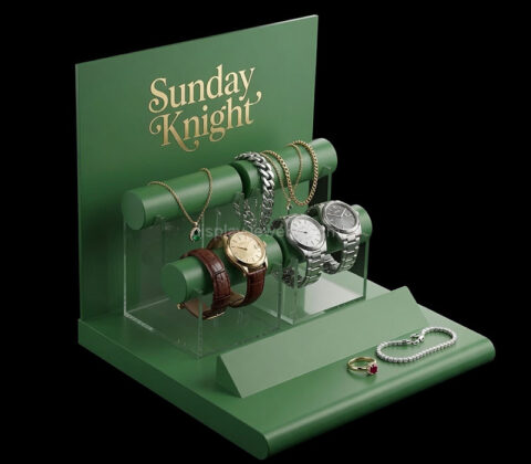 Custom acrylic retail jewelry watch display stand