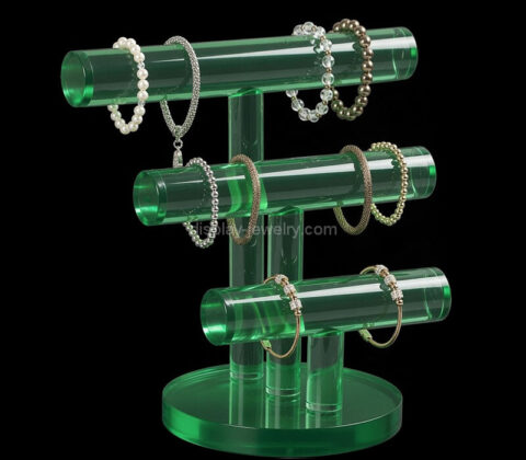 Custom acrylic 3 tiers T bar bangle bracelets display stand