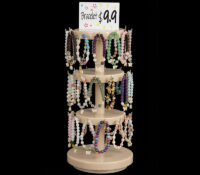 Custom acrylic 3 tiers rotating bracelets display stand BDJ-494 Custom acrylic 3 tiers rotating bracelets display stand