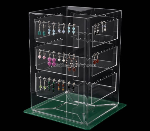 Custom acrylic retail 4 sided earring display stand
