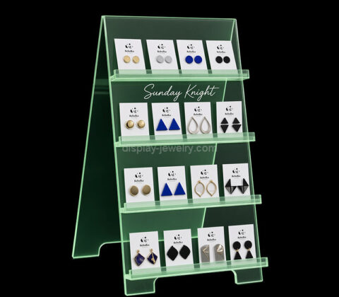 Custom acrylic V shaped earring card holder stand