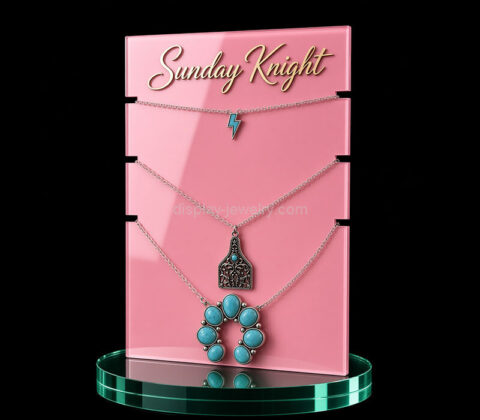 Custom acrylic retail necklace jewelry display stand