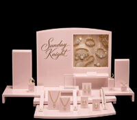 Custom acrylic counter jewelry display riser stand ODJ-335 Custom acrylic counter jewelry display riser stand