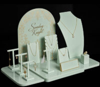Custom acrylic luxury jewelry set display riser stand ODJ-336 Custom acrylic luxury jewelry set display riser stand