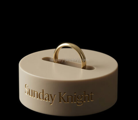 Custom round acrylic ring display block