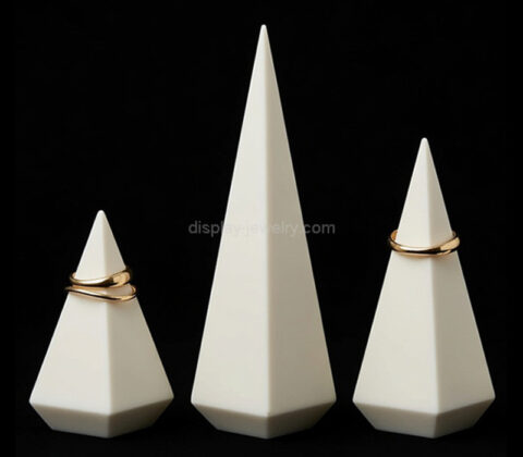 Custom rectangular cone acrylic ring display block